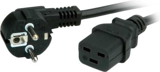 Roline Schuko - IEC C19 Cable 3m Μαύρο 19.99.1553-20