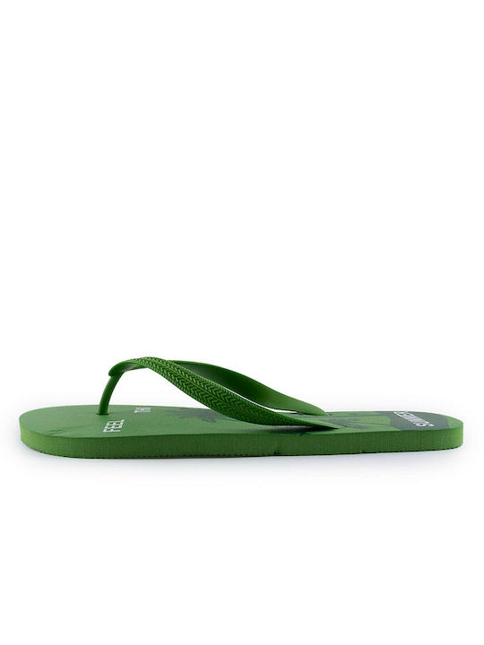 Love4shoes Men's Flip Flops Green