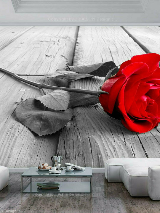 Wall Mural Abandoned Rose Fabric Gray 150x105cm