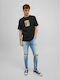 Glenn Men's Jeans Pants Elastic with Slim Fit Denim