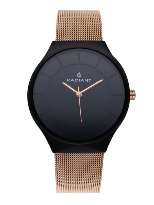Radiant Ανδρικό Ρολόι 41mm Μπαταρίας με Ροζ Μετ...