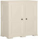 Zweiflügeliger Schrank Kunststoff mit Trennwand & 2 Regale Cream 79x43x85.5cm