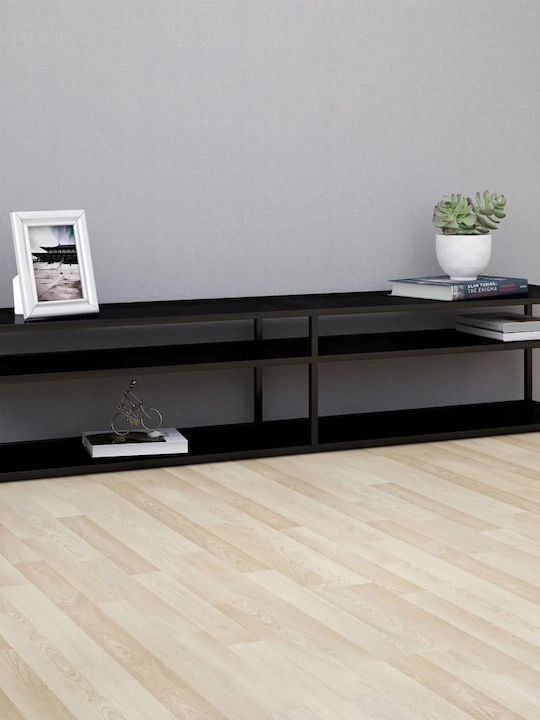 Stand TV Din Metal Și Sticlă Negru L200xA40xÎ40...