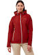 Salina Pomp Women's for Hiking Short Sports Jacket Waterproof and Windproof for Spring or Autumn with Hood Red