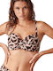 Blu4u Strapless Bikini Top Animal Print