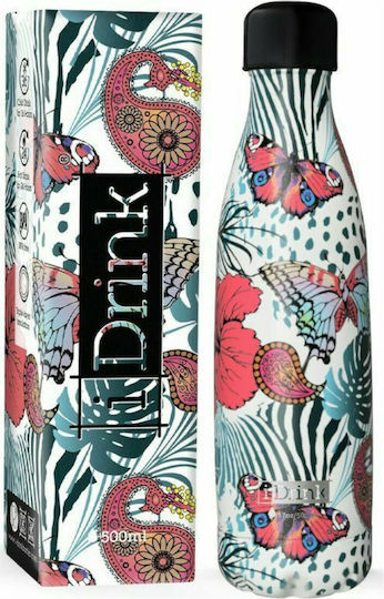 I-Total I Drink Μπουκάλι Θερμός Ανοξείδωτο BPA Free 500ml Butterfly