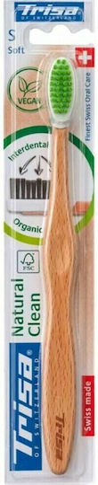 Trisa of Switzerland Natural Clean Manuelle Zahnbürste Weiche Beige