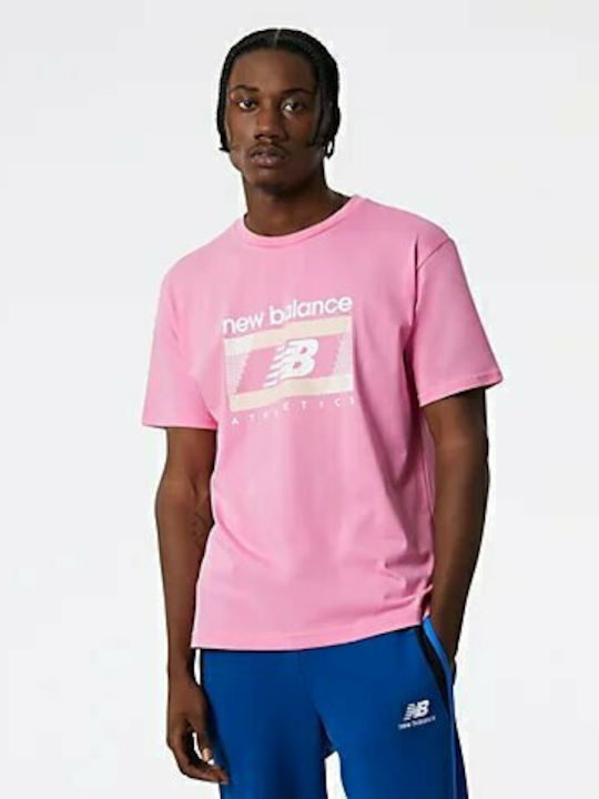 New Balance Athletics T-shirt Ροζ