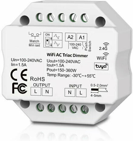 Optonica Fără fir Dimmer Wi-Fi Montat pe perete 6388