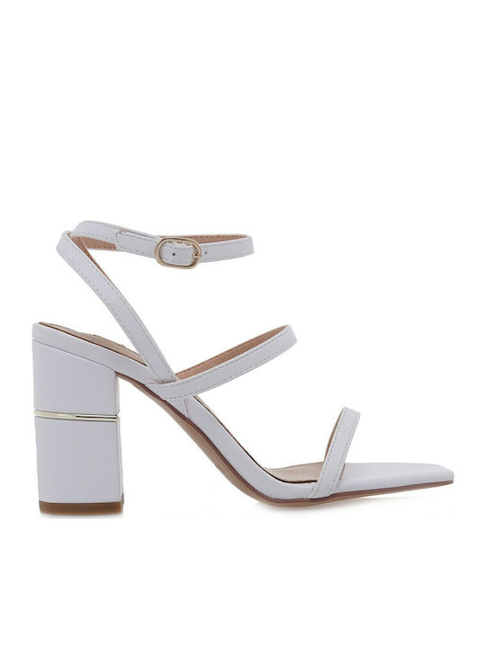 Exe Leder Sandalen Weiß