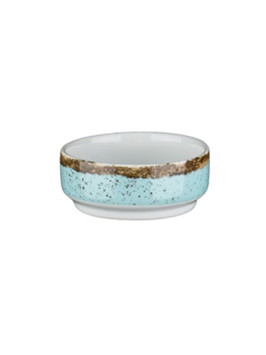 Lukanda Dip-Schüssel Rund aus Porzellan Blau mit Durchmesser 6.5cm 6Stück