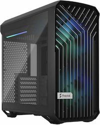 Fractal Design Torrent Compact RGB TG Light Tint Gaming Midi Tower Computer Case with Window Panel Gray