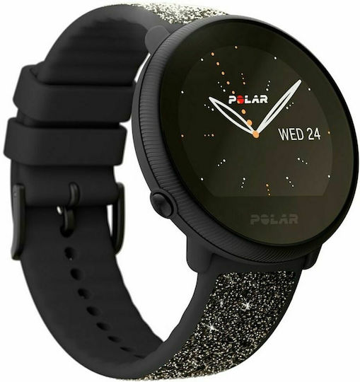 Polar Ignite 2 Oțel inoxidabil 43mm Rezistent la apă Smartwatch (Black Crystal Edition)