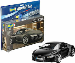 Revell Audi R8 Modele statice Figurină de Modelism Mașină 106 Piese la Scară 1:24 cu Lipici și Culori 18.4cm.