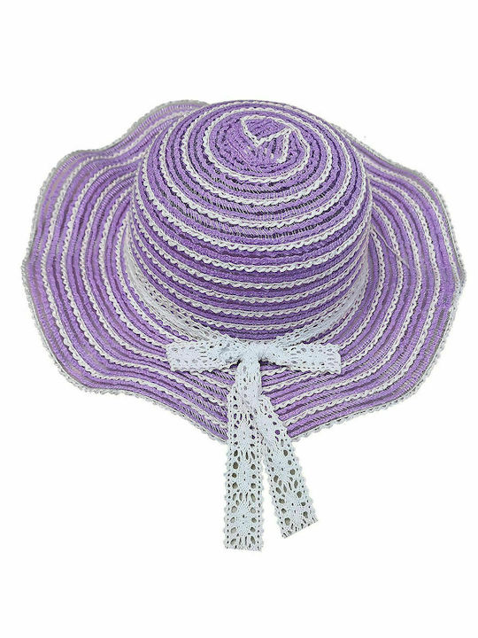 Summertiempo Kids' Hat Straw Purple