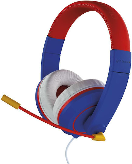 Gioteck XH-100S Over Ear Gaming Headset με σύνδεση 3.5mm Blue/Red