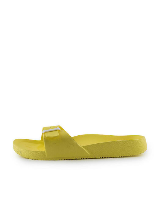 Love4shoes 2288-0184 Women's Slides Yellow