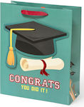 Legami Milano Graduation Paper Bag for Gift Green 26.5x11.5x32.5cm. GB0590