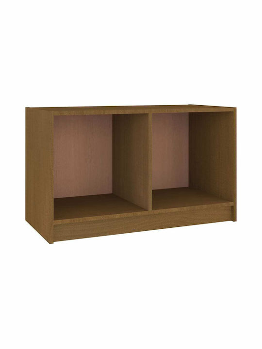 TV Stand from Solid Wood Brown Honey L70xW33xH42cm