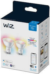 WiZ Smart Λάμπες LED 4.7W για Ντουί GU10 και Σχήμα PAR16 RGB 345lm 2τμχ