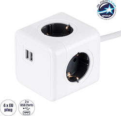 GloboStar PowerCube with Surge Protection 4 Pos...
