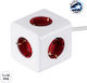 GloboStar PowerCube 5 Θέσεων με Καλώδιο 1.5m