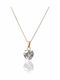 The Art of Beading Halskette mit Design Herz aus Vergoldet Stahl mit Zirkon