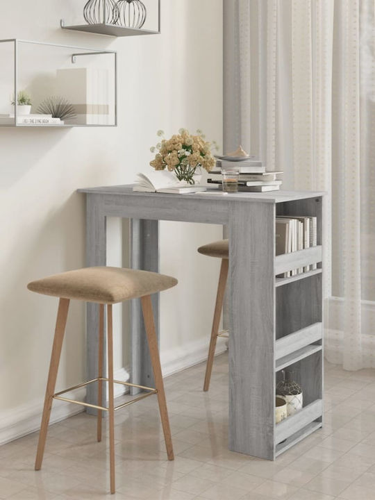 Table Bar Wooden Gray 102x50x103.5cm