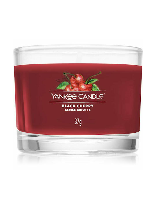 Yankee Candle Scented Candle Jar with Scent Black Cherry Red 37gr 1pcs