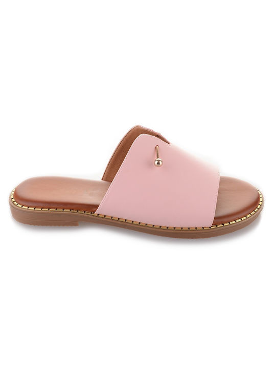 Famous Shoes Γυναικεία Σανδάλια σε Ροζ Χρώμα