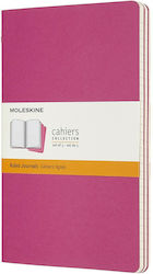 Moleskine Set 3 Notizbücher Geregelt Rosa