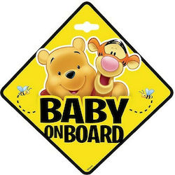 Einparts Baby on Board with Suction Cup Winnie Κίτρινο