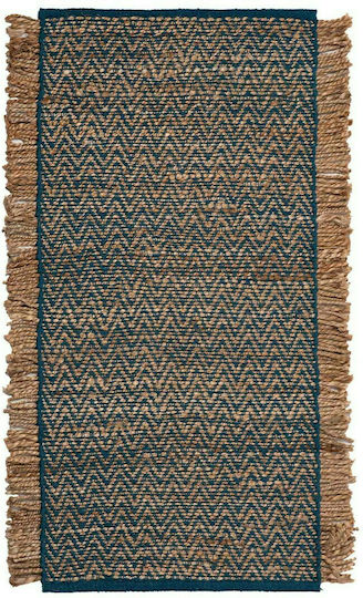 Silk Fashion 1744 Καλοκαιρινό από Γιούτα με Κρόσια 60x130cm Petrol