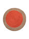 Silk Fashion 1706 Rug Round Summer from Jute Teracotta