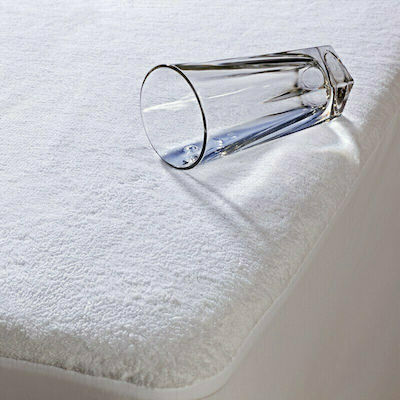 Astron Italy Single Waterproof Terry Mattress Cover Fitted White 90x200cm