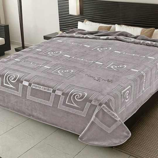 Pierre Cardin Nancy Κουβέρτα Ισπανίας Βελουτέ Υπέρδιπλη 220x240εκ.