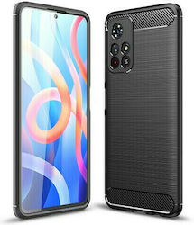 Forcell Carbon Back Cover Σιλικόνης Μαύρο (Poco M4 Pro 5G)