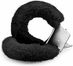 Crushious Love Cuffs Furry Handcuffs Black