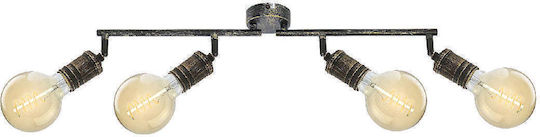 Rabalux Fidel Spot with 4 Lights and with Socket E27 in Bronze Color