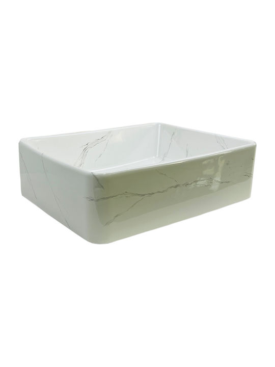 Gloria Lungo Como Vessel Sink marble 49x37.5x13.5cm Beige