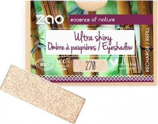 Zao Organic Makeup Rectangle Matte Shadow Refill Σκιά Ματιών σε Στερεή Μορφή με Μπεζ Χρώμα 1.3gr