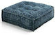 Bean Bag Bolster Poof Blue 50x50x25cm