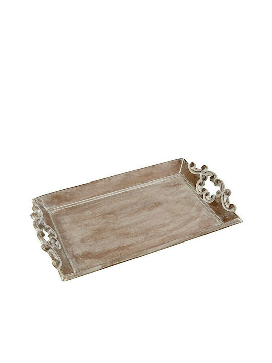 Espiel Rectangle Tray Wooden with Handle In Brown Colour 49x31cm 1pcs