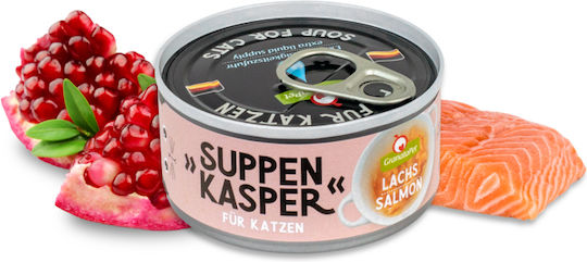 Granata Pet Foods Suppenkasper Wet Food for Cats in Cans with Salmon Grain-Free 70gr