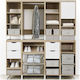 5Five Fabric Drawer Organizer for Ties / Underwear / Belts / Socks in Gray Color 35x31x11cm 1pcs