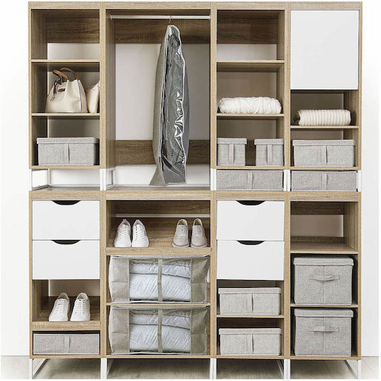 5Five Fabric Drawer Organizer for Ties / Underwear / Belts / Socks in Gray Color 35x31x11cm 1pcs