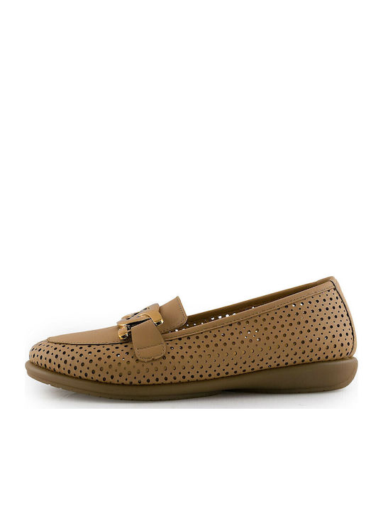 Relax Anatomic Δερμάτινα Γυναικεία Loafers Camel