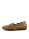 Δερμάτινα Γυναικεία Loafers Camel