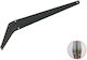Heavy-Duty Metallic Corner Shelf Black 100x125mm 580102.0040