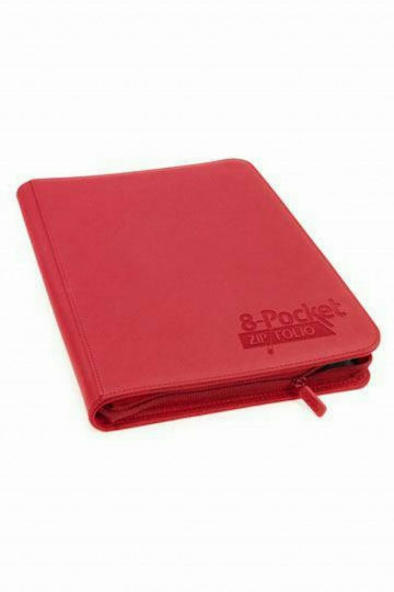 Ultimate Guard 8-Pocket Zipfolio XenoSkin Pro- Binder 4-Pocket Standard Size Red UGD010435